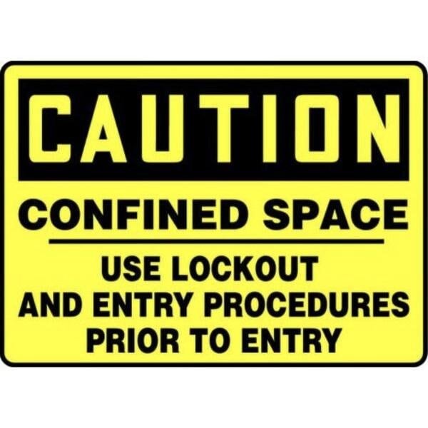 Accuform OSHA CAUTION SAFETY SIGN CONFINED MCSP607XT MCSP607XT - main